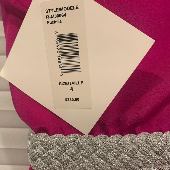 Badgley Mischka Mark & James Fuchsia Dress, Size 4 - Picture 4 of 6
